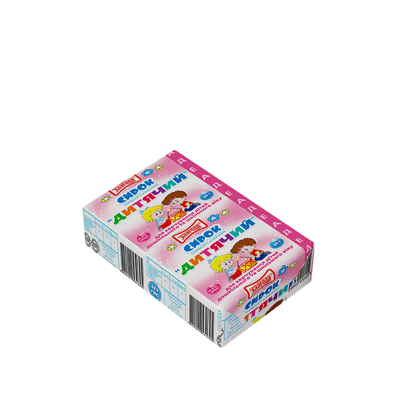 Дитячий сирок з полуницею 4,5% 90гр Злагода